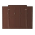 thumbnail image 5 of Kumix Full Size Murphy Bed, Wooden Full Wall Bed with 2 Wardrobe and Storage Shelf, Multifunctional Foldable Platform Bedframe for Guest-Room, Bedroom, Walnut, 5 of 7