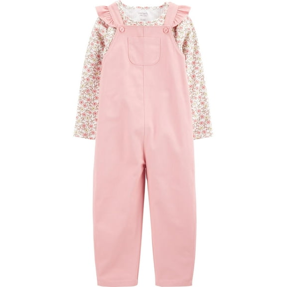 Carter's Child of Mine Baby and Toddler Girl, Overalls Set, 2-Piece, Sizes 18M-4T