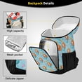 thumbnail image 3 of 36 Can Large Insulated Backpack Cooler, Leakproof Lunch Bag for Work, Picnics, Hiking, Biking & Outdoor Activities, Reusable Travel Tote with Multiple Pockets Little Mermaids and Seashells, 3 of 7