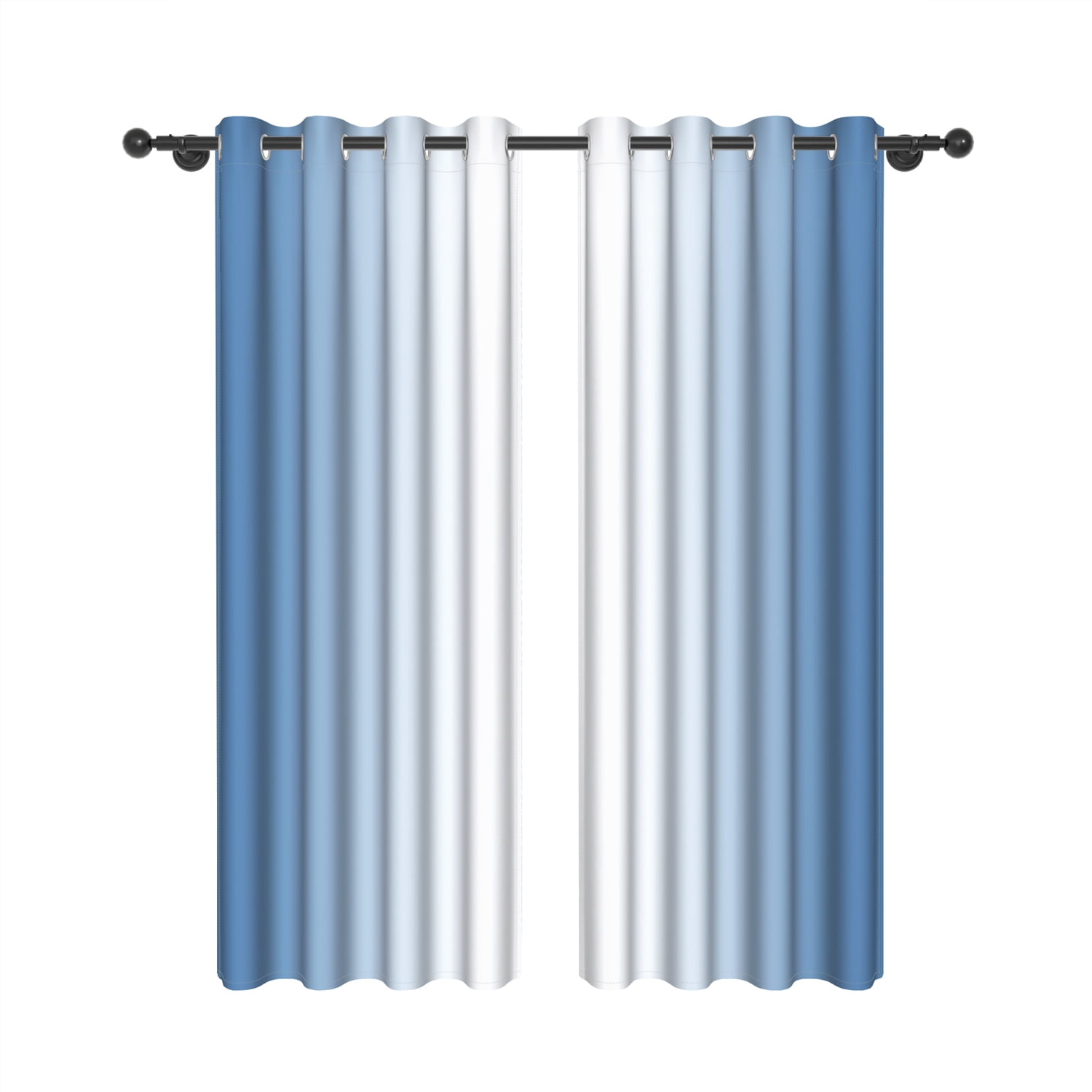 Lfeey Room Darkening Curtains, Grommet Top for Living Room, Light Blue, 42x72 inch, 2 Panels