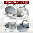 thumbnail image 3 of Alpine Cuisine Stainless Steel Dutch Oven Belly Shape 2 Quart - Dutch Oven Pot with Lid, Stove Top Cookware for Cooking, Comfortable Handles, Dishwasher Safe & Easy to Clean, 3 of 7