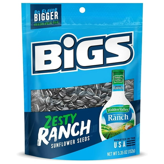 Bigs Sunflower Seeds Hidden Valley Ranch 5.35 Ounce [4-Bags]