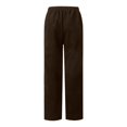 thumbnail image 6 of Buigttklop Pants for Women 2024 Women'S Elastic-Waist Drawstring Corduroy Pants with Solid Color Pocket, 6 of 6