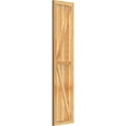 thumbnail image 2 of 16 1/8"W X 69"H Timbercraft Three 5 3/8" Boards Framed Board-N-Batten Shutters W/Z-Bar, Rough Sawn Western Red Cedar (Per Pair), 2 of 13