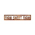 thumbnail image 1 of Central Coast Designs FARMSWEETFARM-24PAT 5 x 24 in. Farm Sweet Farm Script with Border Laser Cut Steel Wall Art, Natural Patina, 1 of 1