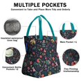 thumbnail image 3 of Pioneer Flower Floral Print Pattern Drawstring Lunch Bag Women - Drawstring Lunch Bag Insulated for Work Office - Stain-Resistant Large Lunchbags for Women with Multi-Pockets, 3 of 6