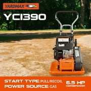 YARDMAX YC1390 Plate Compactor, 6.5HP, 3000 lb Force, 208cc Engine, 5500 VPM
