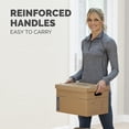 thumbnail image 3 of Medium Classic Moving Box 10 Pack, Reinforced Handles, Tape-Free Assembly, Box with Lid, 19-in x 14.5-in x 15.5-in, 3 of 5