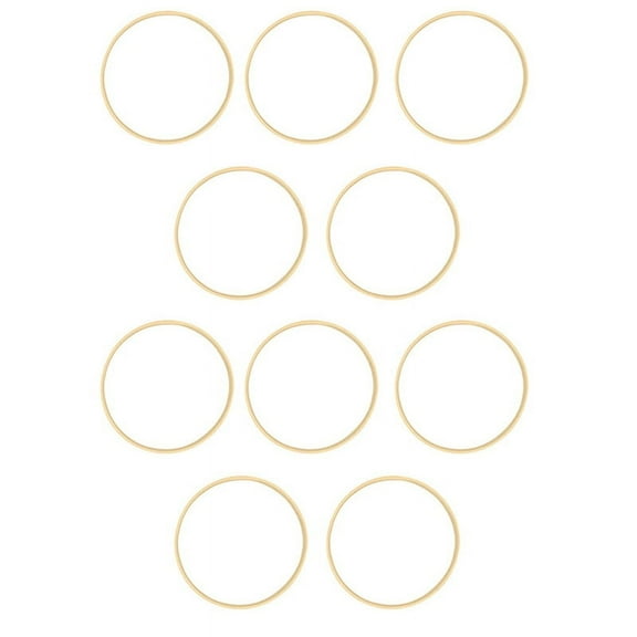 10X Bamboo Rings, Circle Round Catcher DIY Hoop for Flower Wreath House Garden Plant Decor Hanging Basket 18cm