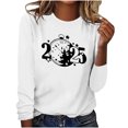 thumbnail image 1 of Timegard Christmas Tops for Women Print Long Sleeve Tops Loose Comfy Drop Shoulder Tshirts Fall Fashion, 1 of 4