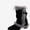 Black, variant on WAVSUF Women's Plus Size Mid Calf Boots Pointed Toe Wide Width Mid Heel Fleece Warm Winter Suede Casual Boots Black 6
