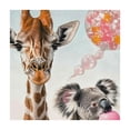 thumbnail image 4 of Acheng Giraffe Koala Gummy Bubbles Square Fitted Table Cloths 100% Polyester Fiber 52*52, 4 of 8