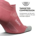 thumbnail image 4 of Feetures Elite Ultra Light Cushion Ankle Socks - Sport Sock with Targeted Compression - Rose Tea, L (1 Pair), 4 of 5
