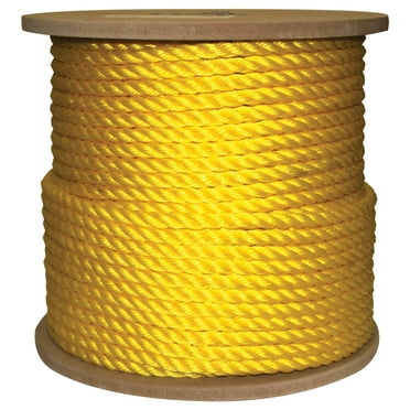 Rope King TP-12400Y, Twisted Poly Rope, 1/2" x 400', Yellow, 1 Each