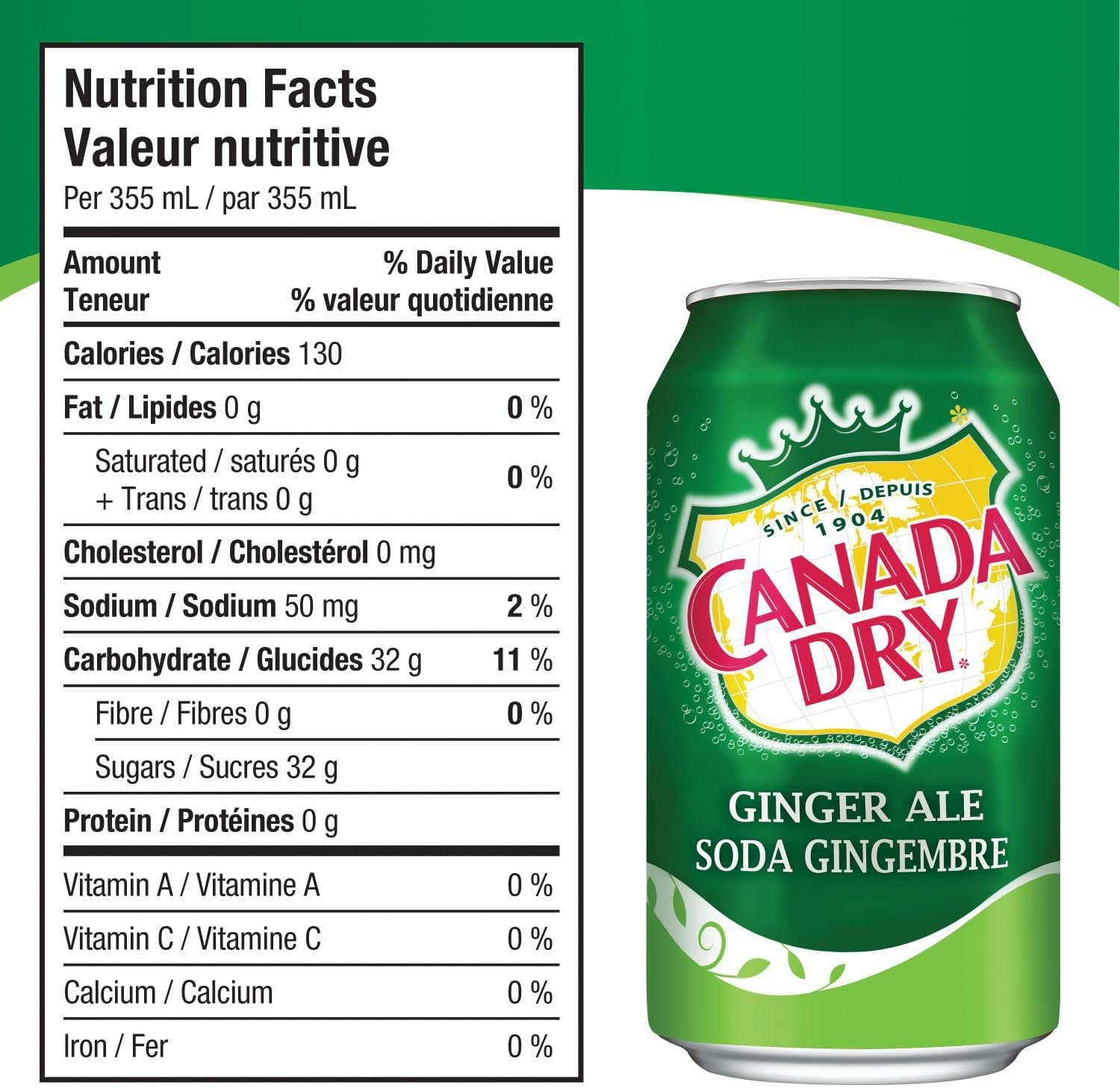 Canada Dry Ginger Ale Fridge Pack Cans, 355 mL, 3 Pack - image 5 of 11