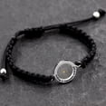 thumbnail image 4 of Uloveido Handmade Braided Black String Bracelet with Round Mustard Seed, Engraved Nothing is Impossible with God Bracelet Adjustable (Black), 4 of 7