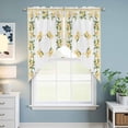 thumbnail image 6 of Lemon Yellow Swag Curtains Modern Country Flower Floral Summer Spring Swag Valances for Kitchen Windows, Window Treatment Topper Curtains for Living Room Bedroom Bathroom, 28" W x 36" L, 6 of 6