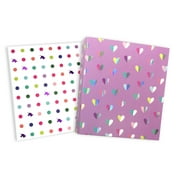 Class Act Stationery 2-pack 1.5-inch 3-ring Binders - Happy Hearts