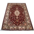 thumbnail image 1 of Shahe-Taj Ruby Red Exclusive Area Rug Hand Knotted Wool Silk Carpet (6 x 4)', 1 of 9