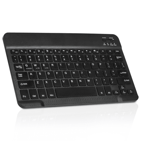 Ultra-Slim Rechargable Bluetooth Keyboard Compatible with Acer Iconia Tab 10 A3-A40 and Other Bluetooth Enabled Devices Including all iPads, iPhones, Android Tablets, Smartphones, Windows pc, Black