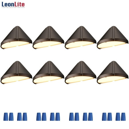 

LEONLITE 8 Pack LED Deck Step Light for Patio Garden Aluminum Housing CRI90 Outdoor Fence Lights 2700K Soft White Oil Rubbed Bronze