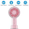 thumbnail image 3 of Ventilador de mano portátil, mini ventilador de mano con USB recargable, rosa, 3 of 5