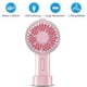 thumbnail image 3 of Ventilador de mano portátil, mini ventilador de mano con USB recargable, rosa, 3 of 5
