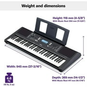 Yamaha  61-Key Portable Keyboard with PA130 AC Adapter, Black