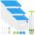 thumbnail image 1 of Kit de bolsas Sous Vide WHX 28 piezas, 15 bolsas reutilizables para almacenamiento de alimentos al vacío, 1 of 7