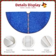 thumbnail image 4 of KLL Blue Glitter Christmas Tree Skirt 48" ,Party Decorations Farmhouse for Christmas Decorations Holiday Party, 4 of 6