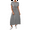 Grey, variant on Women'S Short Sleeve Maxi Dresses Casual Long Dress with Pockets Black S