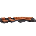 thumbnail image 3 of Modway Sojourn 11 Piece Patio Sectional Set in Canvas Antique Beige, 3 of 12