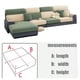 thumbnail image 5 of Funda de sofá elástica gruesa para sala de estar, protector de muebles de color sólido, funda de cojín de sofá, fundas de sofá extraíbles, 5 of 5