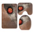 thumbnail image 1 of Juego de alfombras de baño ABPHQTO baloncesto 3 piezas contorno tapa inodoro, 1 of 2