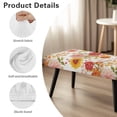thumbnail image 6 of Whosucclay Peony Sunflower Floral Print Dining Bench Slipcover Removable Rectangle Bench Cover Stretch Bench Seat Furniture Protector Dining Chair Slipcovers for Living Room and Kitchen, 6 of 7