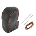 thumbnail image 1 of Cubierta de pomo de cambio de marcha Unique Bargains para automóvil, protector de mango de cambio para Acura ZDX 2010-2012, cuero sintético negro y marrón, 1 of 6