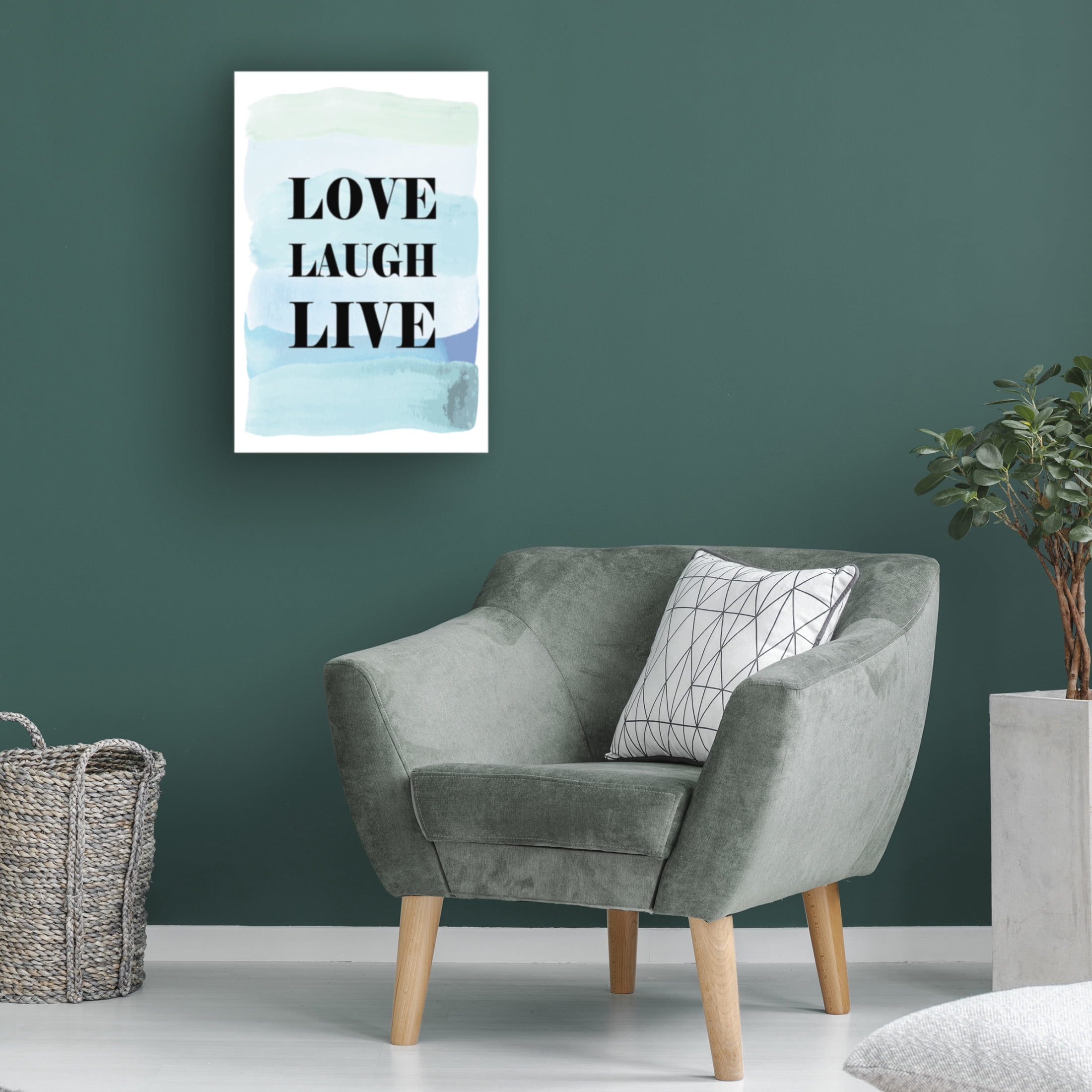 Trademark Fine Art Martina Love Laugh Live Canvas Wall Art