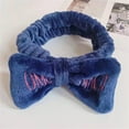 thumbnail image 2 of Fgnfyis OMG Letter Hair Tie Bow Headband for Women Face Washing Makeup Hair Accessories Printed Hairband Navy One Size, 2 of 3