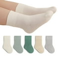 thumbnail image 5 of AJZIOJIRO 5 Pairs Baby Girls Knee High Long Socks Toddler Cartoon Cotton Socks for 0-12T Infant Boys Autumn Thigh High Socks, 5 of 9