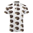 thumbnail image 4 of Chocolate Moon-pie Men Zipper T-shirt Summer Casual Short Sleeve T-shirt Top, 4 of 7