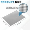 thumbnail image 2 of Uxcell 8 x 10 Inch Wire Mesh, 1 PCS 304 Stainless Steel Woven Air Vent Filter 1mm Hole 0.3mm Wire Dia Mesh Cover Fence Screen Sheets for Cage Garden Window DIY Projects, Black, 2 of 6