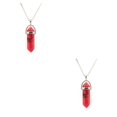 thumbnail image 4 of maskred Hexagon Column Charm Findings Handmade Holiday Hanging Pendants Crystal Necklace Earring Keychains Decorations Red 2Set, 4 of 6