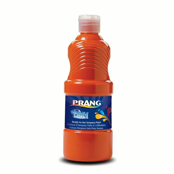 Prang® Washable 16 oz Paint, Orange, Set of 12