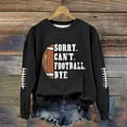 thumbnail image 4 of Holzkary Game Day Sweatshirts Women Football Sweatshirt Football Rugby T-Shirts Casual Game Day Fan Pullover Top Funny Football Shirts for Women Football Mom Sweatshirt Crewneck Sweatshirt Black L, 4 of 4