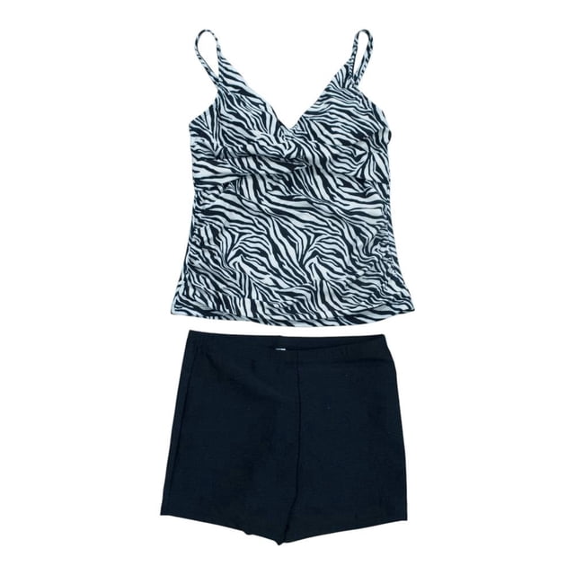 Traje de Baño Ocean Pacific para Dama Espalda V Tirantes Print Multicolor Talla CH 2 Piezas