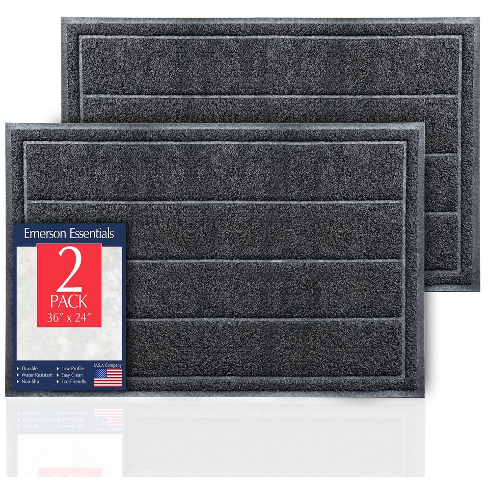 Emerson Essentials Doormats for Inside Entry, 2 Pack, RV Rugs for