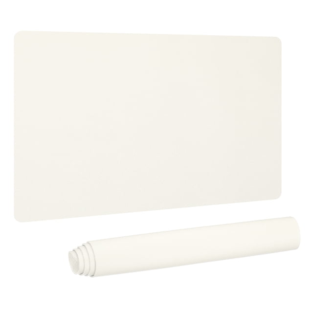 Uxcell 24"x13" Gran Tapete de Escritorio, Almohadilla Grande de Cuero PU de Doble Cara, Blanca