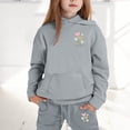 thumbnail image 2 of Girls Outfit Set Cute Cartoon Print Long Sleeve Hooded Sweatsgirt Pants Children Comfy Stylish Fall Winter Outfits, 2 of 4