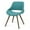 Turquoise Blue, variant on Simpli Home Malden Bentwood Dining Chair in Acid Green Woven Fabric