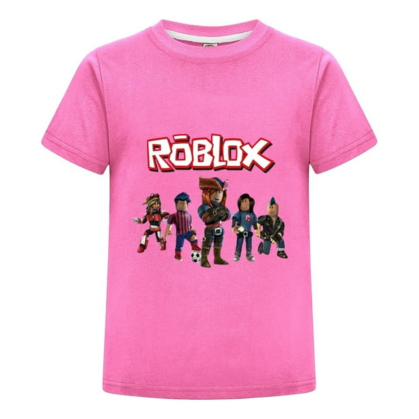 Playera Infantil de Roblox para Niño, Camiseta de Algodón con Personajes del Juego, Estilo Gamer Casual, Verano, Manga Corta, Ropa Cómoda para Regalo de Cumpleaños